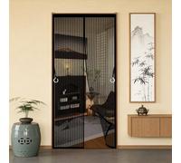 Mosquitera Magnética para Puerta 120 x 195 cm Antimosquito con Imanes Cierre Automático Cortina Hecha de Malla Mantiene El Aire Fresco para Puerta Del Balcón, Patio, Negro