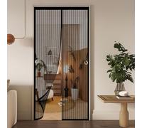 Mosquitera Magnética para Puerta 135 x 160 cm Antimosquito con Imanes Cierre Automático Puerta de Malla Magnética Mantiene El Aire Fresco para Del Balcón, Patio, Negro