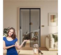 Mosquitera Magnética para Puerta 55 x 130 cm Contra Respirable, con Imanes Mosquiteras para Puertas Anti-Insectos, Resistente, Fácil Instalación Corredera de Patio, Negro