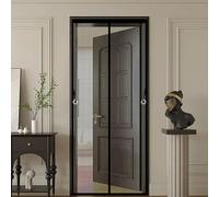 Mosquitera Magnética para Puerta 60 x 120 cm Contra Respirable, con Imanes Cortina Mosquitera Magnética Fácil de Instalar, Antimosquitos, Malla Fina para Garaje O Patio, Negro