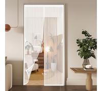 Mosquitera Magnética para Puerta 80 x 120 cm Antimosquito con Imanes Cierre Automático Puerta de Malla Magnética Mantiene El Aire Fresco para Del Balcón, Patio, Blanco