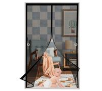 Mosquitera Magnética para Puerta 90 x 190 cm con Imanes, Cierra Automáticamente Cortinas Mosquiteras Fácil Instalación, Mantiene El Aire Fresco para Garaje O Patio, Negro