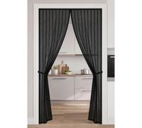 Mosquitera Magnética para Puerta 90 x 190 cm Varios Tallas Mosquitera Magnética Puerta No Requiere Herramientas Apto para Niños y Mascotas, Negro