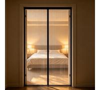 Mosquitera Magnética para Puertas 100 x 172 cm Cierre Automático Transpirables, Antimosquitos Cortinas Mosquiteras para Puertas para de Salón Balcón Corredor, Negro