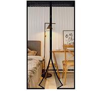 Mosquitera Magnética para Puertas 100 x 220cm Cortina Protección contra Insectos para Puerta de Balcón Sala de Estar Puerta de Patio Pegado sin Taladrar, Negro