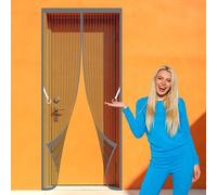Mosquitera Magnética para Puertas 134 x 297 cm Se Cierra Automáticamente Automáticamente Mosquitera Magnética Mantiene El Aire Fresco para Puertas de Balcón O Terraza, Gris