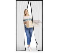 Mosquitera magnética para puertas Ibenzoa® – 130 x 210 cm, color , 100% poliéster, instalación sin taladrar con cinta adhesiva y cierre magnético, resistente