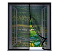 Mosquitera Magnética para Ventana 45 x 70 cm Fácil Instalación sin Taladrar, Fácil de Limpiar Protección de Insectos Mosca Cortina para Todas Las Ventanas, Negro