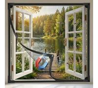 Mosquitera Magnética Para Ventana, Malla De Fibra De Vidrio Con Cinta Autoadhesiva, Red Ajustable Y Cortable Sin Taladrar, Cortina Anti-Insectos Para Puerta Balcón