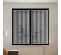 Mosquitera Magnética para Ventanas 100 x 160 cm Imanes Se Cierran Automáticamente Mosquitera sin Taladrar Fácil Instalación Adhesiva Adecuada para Decoración Del Hogar, Negro