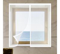 Mosquitera Magnética para Ventanas 100 x 170 cm Protección Contra Mosquitos y Moscas Mosquitera Magnética Ventana Lavables para Balcón Corredera Terraza, Blanco