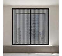 Mosquitera Magnética para Ventanas 80 x 110 cm sin Taladrar Ni Atornillar Ajustable Mosquitera Ventana Magnetica Lavables para Ventana de Bricolaje para Caseras Oficina, Negro