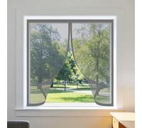 Mosquitera Magnética para Ventanas 95 x 95 cm sin Taladrar Ni Atornillar Mosquitera Ventana Malla Contra Insectos Lavables para Ventanasde Balcón, Ventanasde Patio, Sala, Gris
