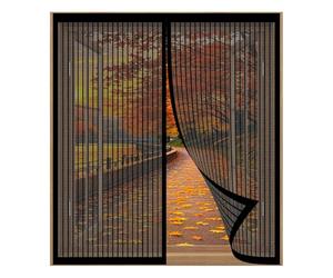 Mosquitera Magnética Reforzada 80 x 100 cm Fácil Instalación sin Taladrar, Fácil de Limpiar Malla Mosquiteras para Ventanas para Todas Las Ventanas, Negro