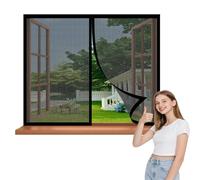 Mosquitera Magnética Ventana 100 x 115 cm Protección Anti-Mosquitos Cortina Mosquitera Magnética Cierre Magnético Automático para Ventana Autoadhesiva Ventanas, Negro