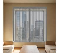 Mosquitera Magnetica Ventana 110 x 150 cm sin Taladrar Ni Atornillar Mosquitera Ventana Magnetica Fácil Instalación Adhesiva para Todas Las Ventanas, Gris