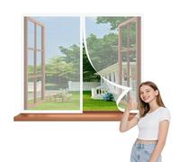Mosquitera Magnética Ventana 120 x 120 cm Protección Anti-Mosquitos Cortina Mosquitera Magnética Cierre Magnético Automático para Ventana Autoadhesiva Ventanas, Blanco