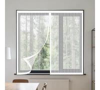 Mosquitera Magnetica Ventana 120 x 120 cm sin Taladrar Ni Atornillar Mosquitera Ventana Mosquiteras Lavables para Ventanasde Balcón, Ventanasde Patio, Sala, Blanco