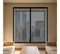 Mosquitera Magnetica Ventana 125 x 165 cm sin Taladrar Ni Atornillar Mosquitera Ventana Magnetica Fácil Instalación Adhesiva para Todas Las Ventanas, Negro