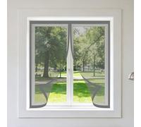 Mosquitera Magnetica Ventana 130 x 135 cm Imanes Se Cierran Automáticamente Mosquiteras Fácil de Ensamblar Autoadhesivo para Ventanasde Balcón, Ventanasde Patio, Sala, Gris
