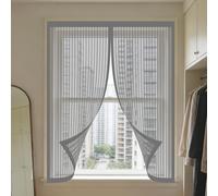 Mosquitera Magnetica Ventana 50 x 120 cm Mantiene Insectos, Moscas y Mosquitos Fuera Mosquiteras Fácil de Ensamblar Autoadhesivo para Todas Las Ventanas, Gris