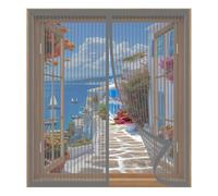 Mosquitera Magnetica Ventana Aluminio 90 x 110 cm Fácil Instalación sin Taladrar, Fácil de Limpiar Antimosquitos con Imanes para Todas Las Ventanas, Gris