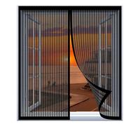 Mosquitera Magnetica Ventana Aluminio 90 x 110 cm Fácil Instalación sin Taladrar, Fácil de Limpiar Cortina Mosquitera para Puertas para Todas Las Ventanas, Negro