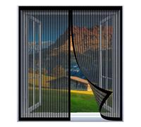 Mosquitera Magnetica Ventana Aluminio 95 x 95 cm Fácil Instalación sin Taladrar, Fácil de Limpiar Pantalla Insectos Proteccn Magn¨¦Tica para Todas Las Ventanas, Negro