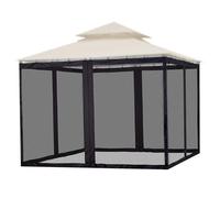Mosquitera para cenador, 9 x 11 x 8 pies, Paneles de Pantalla Plegables retráctiles con Cremallera, mosquitera para Exteriores, para Porche, Camping, Patio, jardín