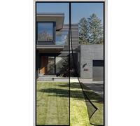 Mosquitera Para Puerta 120x195cm Puerta de Malla Magnética Mosquitera Magnético para Puertas Ventanas Corredera Exterior Cierre Magnético Automático Negro