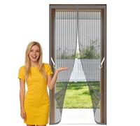 Mosquitera para Puerta 94 x 207 cm Imanes para Un Autocierre Mosquitero Magnético Puerta Resistente para Balcón Corredera de Patio, Gris