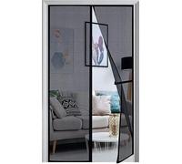 Mosquitera para puerta de balcón con imanes, 165 x 250 cm, modelo 2024. Cortina anti-mosquitos reforzada para terrazas. Puerta con imanes. Fácil de instalar, no requiere taladrar. Malla anti-mosquitos