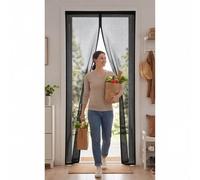Mosquitera para Puertas 202 x 255 cm Varios Tallas Mosquitera Magnética Puerta Instalación sin Taladro Cierre Automático para Entrada, Balcón, Puerta de Ventana, Negro