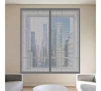 Mosquitera para Ventana 125 x 165 cm sin Taladrar Ni Atornillar Mosquitera Ventana Fácil de Limpiar para de Bricolaje para Caseras Oficina, Gris