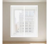 Mosquitera para Ventana 60 x 120 cm sin Taladrar Ni Atornillar Pantalla Magnética Ajustable Ventana de Bricolaje Fácil Instalación Adhesiva para Todas Las Ventanas, Blanco