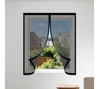 Mosquitera para Ventana 60 x 65 cm Mantiene Insectos, Moscas y Mosquitos Fuera Mosquitera Ajustable Ventanas Fácil de Limpiar Adecuada para Decoración Del Hogar, Negro