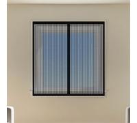 Mosquitera para Ventana 60 x 65 cm sin Taladrar Ni Atornillar Mosquitera Ajustable Ventanas Fácil Instalación Adhesiva para Exterior Jardín Balcón Salón Casa Tienda, Negro