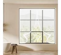Mosquitera para Ventana 75 x 115 cm Imanes Se Cierran Automáticamente Mosquitera Magnética Ventanas Lavables para Ventana de Bricolaje para Caseras Oficina, Blanco