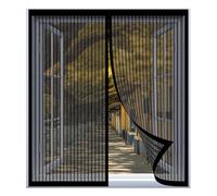 Mosquitera para Ventana 75 x 130 cm Fácil Instalación sin Taladrar, Fácil de Limpiar Magnetica Imantada Exterior Corredera para Todas Las Ventanas, Negro