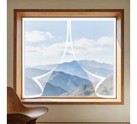 Mosquitera para Ventana 75 x 130 cm Imanes Se Cierran Automáticamente Ajustable Mosquitera Ventana Magnetica Fácil de Limpiar Adecuada para Decoración Del Hogar, Blanco
