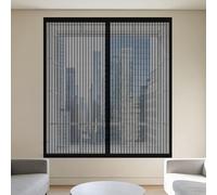 Mosquitera para Ventana 80 x 145 cm sin Taladrar Ni Atornillar Mosquitera Ventana Fácil de Limpiar para de Bricolaje para Caseras Oficina, Negro