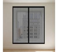 Mosquitera para Ventana 85 x 145 cm sin Taladrar Ni Atornillar Pantalla Magnética Ajustable Ventana de Bricolaje Fácil Instalación Adhesiva para Todas Las Ventanas, Negro