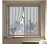Mosquitera para Ventana Autoadhesiva 100 x 115 cm sin Taladrar Ni Atornillar Mosquitera Ventanas Adhesiva Fácil de Limpiar para Ventana de Bricolaje para Caseras Oficina, Gris