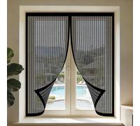 Mosquitera para Ventana Autoadhesiva 100 x 115 cm sin Taladrar Ni Atornillar Mosquiteras Ventanas Magnética Lavables para Todas Las Ventanas, Negro