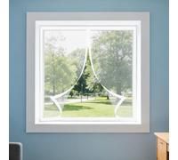 Mosquitera para Ventana Autoadhesiva 125 x 165 cm Protección Contra Mosquitos y Moscas Mosquitera Ventana Magnetica Fácil de Ensamblar Autoadhesivo para Todas Las Ventanas, Blanco