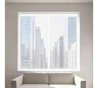 Mosquitera para Ventana Autoadhesiva 125 x 165 cm sin Taladrar Ni Atornillar Mosquitera Ventanas Adhesiva Fácil Instalación Adhesiva Adecuada para Decoración Del Hogar, Blanco