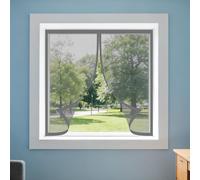 Mosquitera para Ventana Autoadhesiva 50 x 120 cm Protección Contra Mosquitos y Moscas Mosquitera Ventana Magnetica Fácil de Ensamblar Autoadhesivo para Todas Las Ventanas, Gris