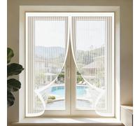 Mosquitera para Ventana Autoadhesiva 90 x 110 cm sin Taladrar Ni Atornillar Mosquiteras Ventanas Magnética Lavables para Todas Las Ventanas, Blanco