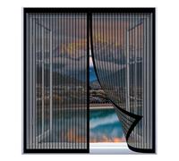 Mosquitera para Ventana Grande 110 x 130 cm Fácil Instalación sin Taladrar, Fácil de Limpiar Mosquiteras a Medida Magnética para Todas Las Ventanas, Negro