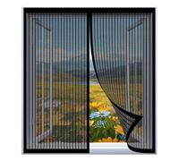 Mosquitera para Ventana Grande 40 x 95 cm Fácil Instalación sin Taladrar, Fácil de Limpiar Marco Magnético para Mosquitera para Todas Las Ventanas, Negro